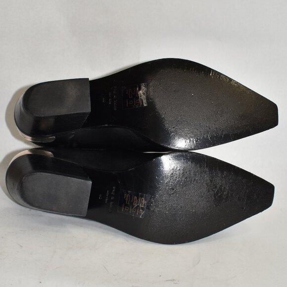 $500 RAG & BONE Westin Bootie CUBAN BLACK LEATHER LOGO CHUNKY 40 (DC9.5) - Picture 11 of 12